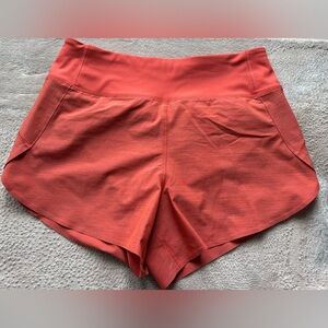 Athleta Run With It Textured 3.5" Short Space Dye Orange Haze Size XS